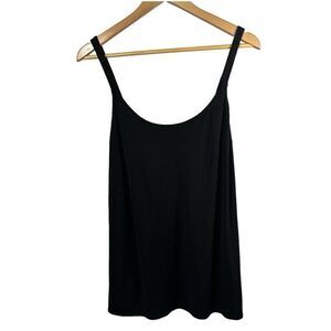 EILEEN FISHER Women's Silk Spaghetti Strap Camisole Tank Top Black Size Medium